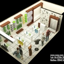 Thiết kế cửa hàng thời trang nam nữ - Xuân Mai